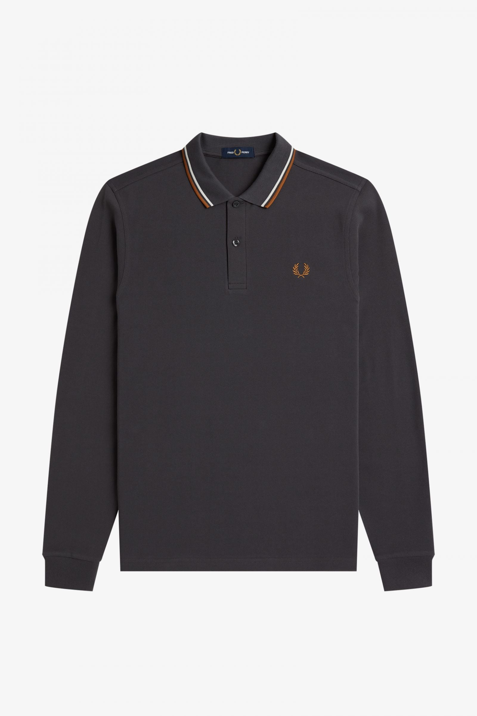 POLO FRED PERRY ML CINZA METAL