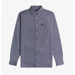 CAMISA FRED PERRY OXFORD MID BLUE