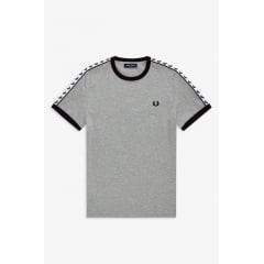 CAMISETA FRED PERRY TAPED RINGER CINZA
