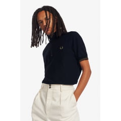 POLO FRED PERRY FUNNEL NECK NAVY
