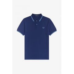 POLO FRED PERRY TWIN TIPPED BLUE
