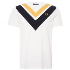 CAMISETA FRED PERRY V PANEL SNOW
