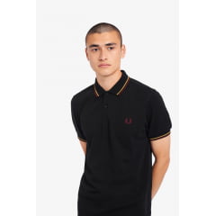 POLO FRED PERRY TWIN TIPPED BLACK GOLD